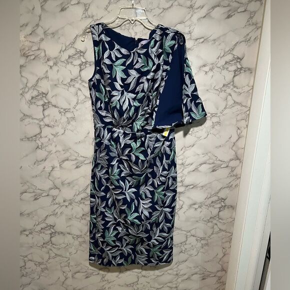 JS Collections HALLIE CAPE MIDI DRESS - Picture 5 of 10